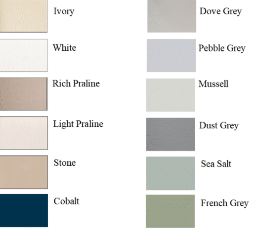 Milton available finishes with Hush Bedrooms Milton available finishes with Hush Bedrooms