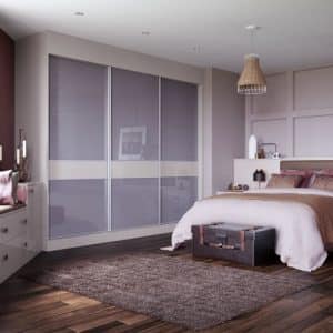 3 Panel Elegance cashmere metal taupe - bedroom design is available at Hush Bedrooms