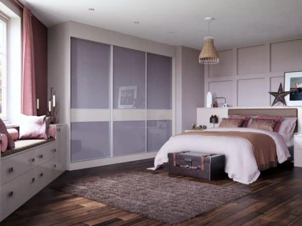 3 Panel Elegance cashmere metal taupe - bedroom design is available at Hush Bedrooms