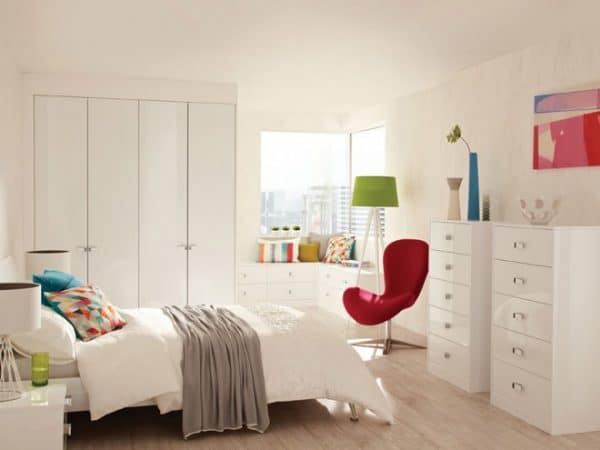 Lustro bedroom design available at Hush Bedrooms - white