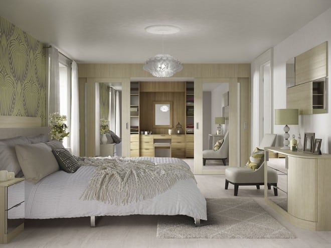 Mode sliding bedroom design available at Hush Bedrooms - natural colours