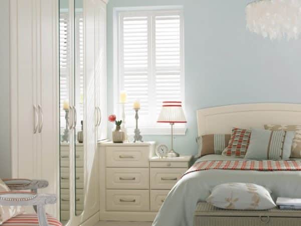 Prima Curved bedroom design available at Hush Bedrooms - wardrobe and bed