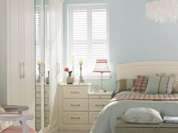 Prima Curved bedroom design available at Hush Bedrooms - wardrobe and bed