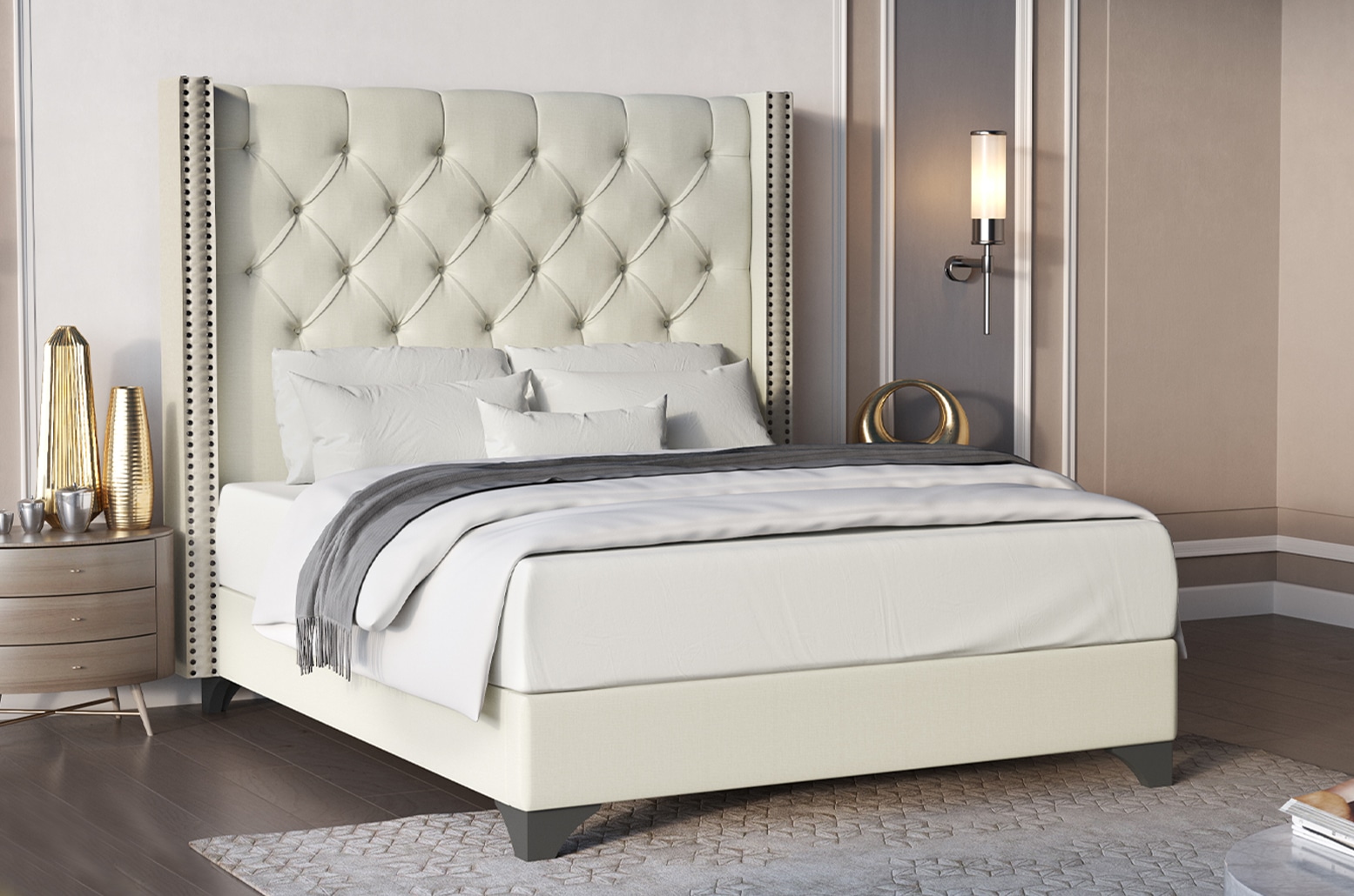 Lydia bed range with Hush Bedrooms