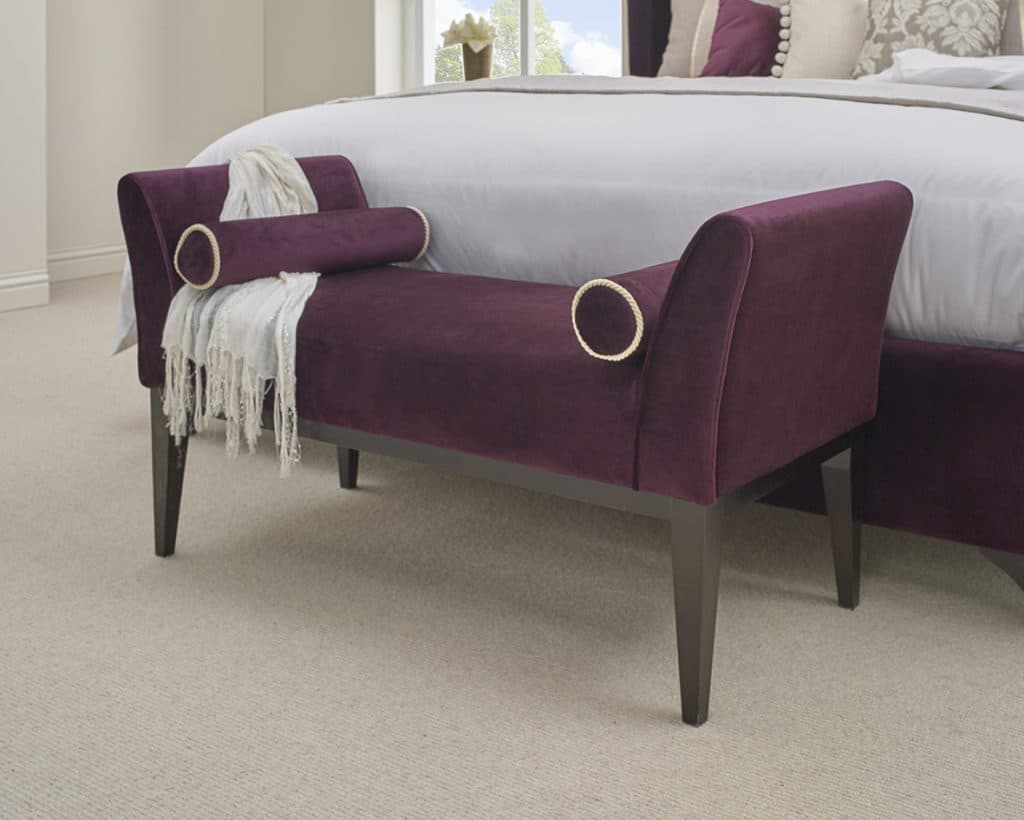 luxury bedroom Burwell bench by Hush Bedrooms