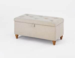 Grey ottoman designed by Hush Bedroom furniture