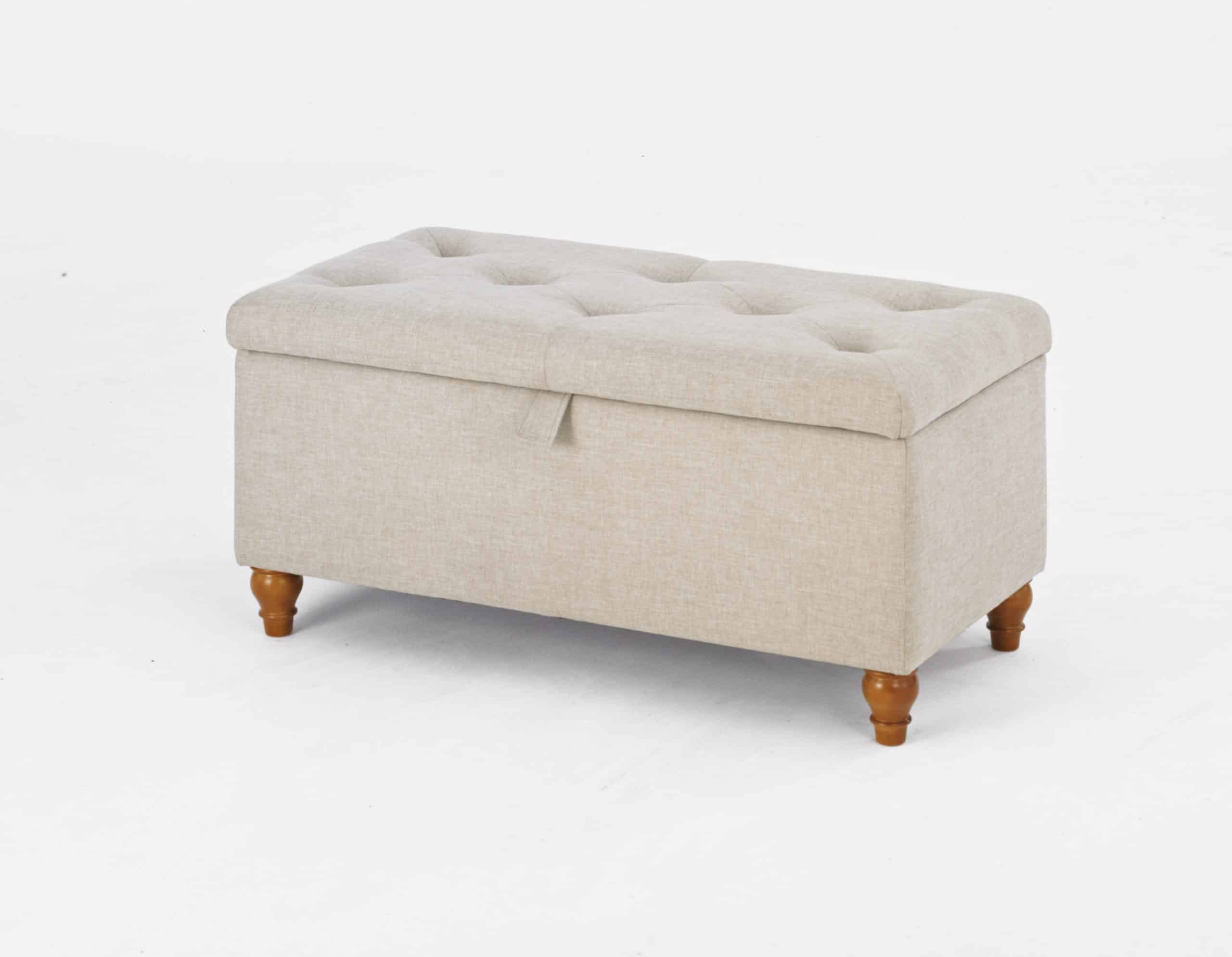 Grey ottoman designed by Hush Bedroom furniture