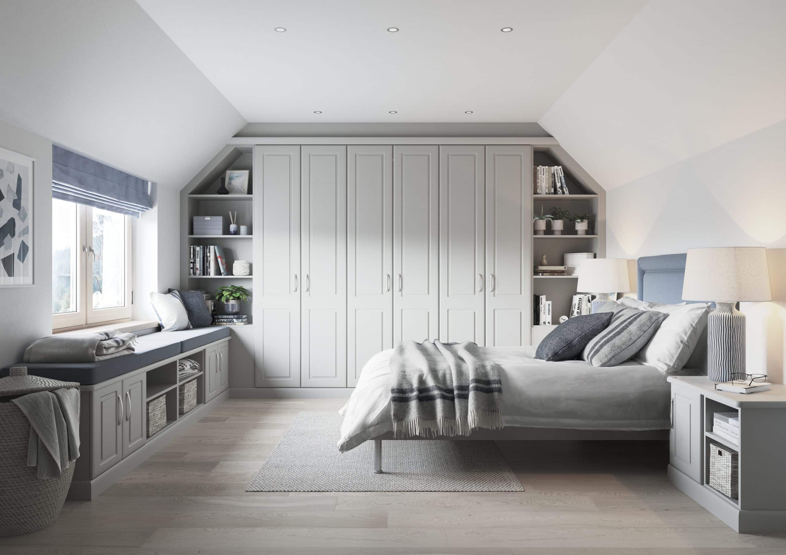 Fitted bedroom furniture at Hush Bedrooms Showroom in Birmingham