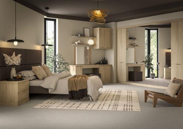 Eaton Casella oak Bedroom fitted furniture